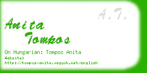 anita tompos business card